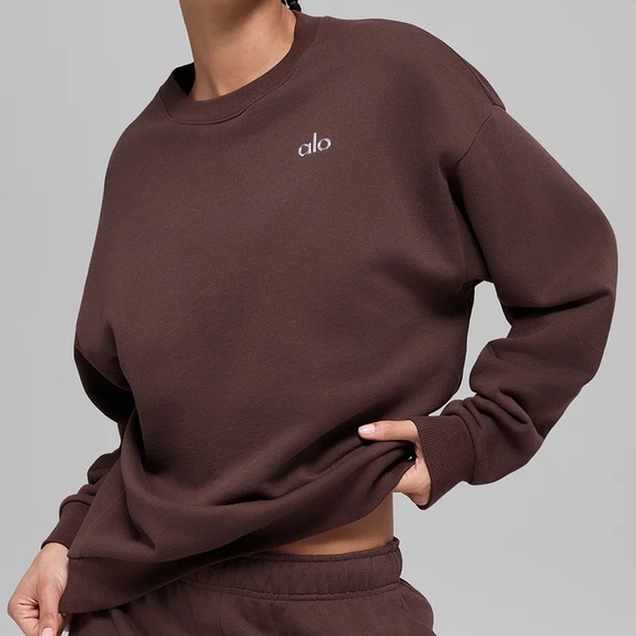 ALO Yoga Sweaters - Alo Yoga Accolade Crew Neck Pullover Brownstone Size XL Sweatshirt Unisex